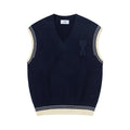Striped V-Neck Sweater Vest ¨C Unisex