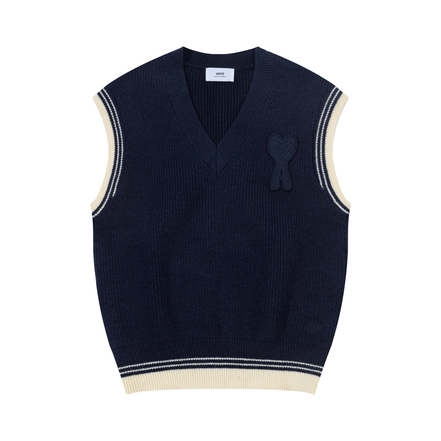 Striped V-Neck Sweater Vest ¨C Unisex