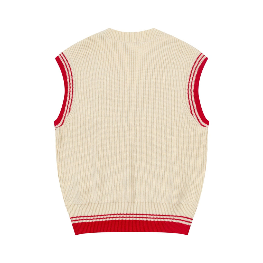 Striped V-Neck Sweater Vest ¨C Unisex