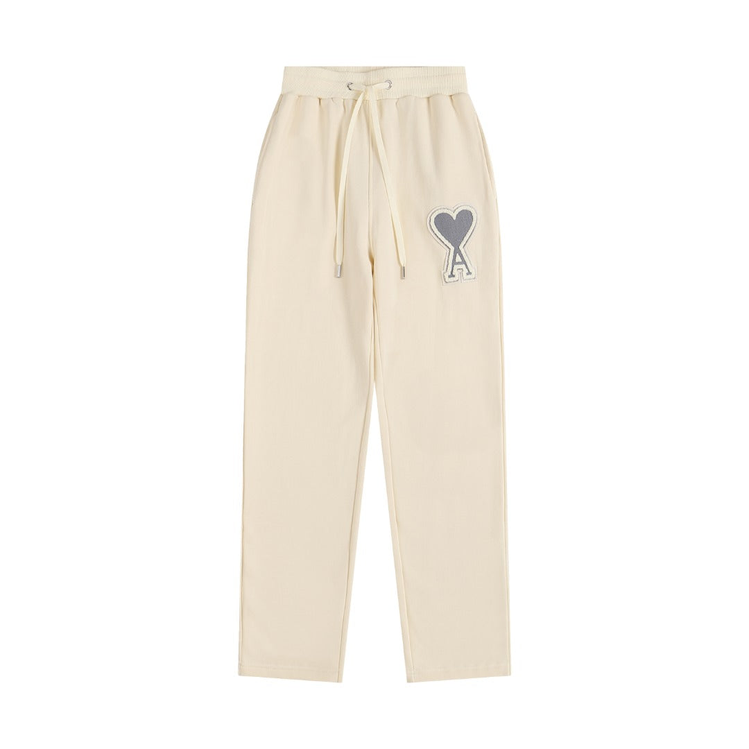 AMI PARIS A-Logo Straight Leg Sweatpants