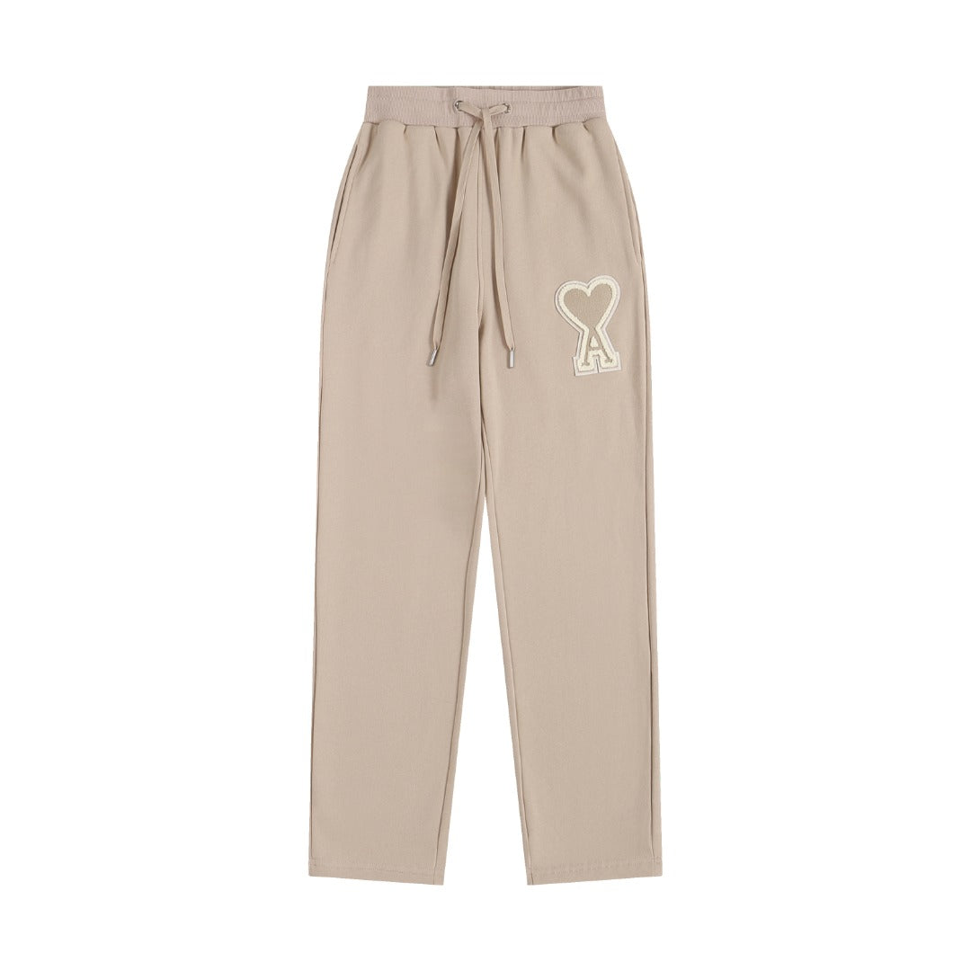 AMI PARIS A-Logo Straight Leg Sweatpants