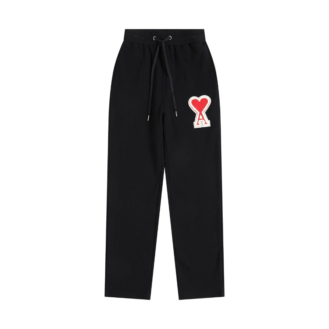 AMI PARIS A-Logo Straight Leg Sweatpants