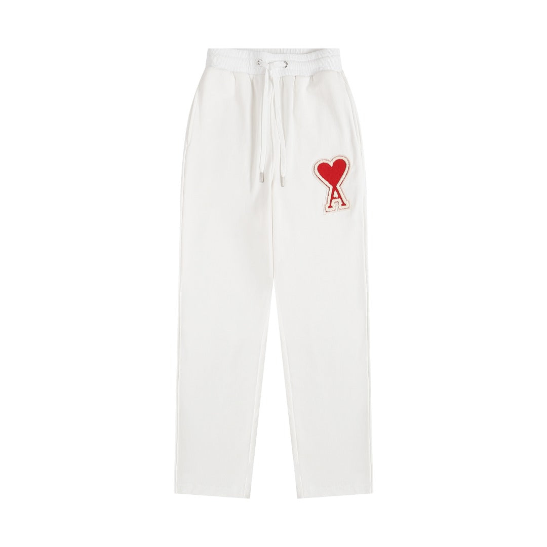 AMI PARIS A-Logo Straight Leg Sweatpants