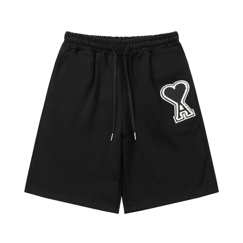 AMI PARIS Classic Embroidered Heart Logo Shorts