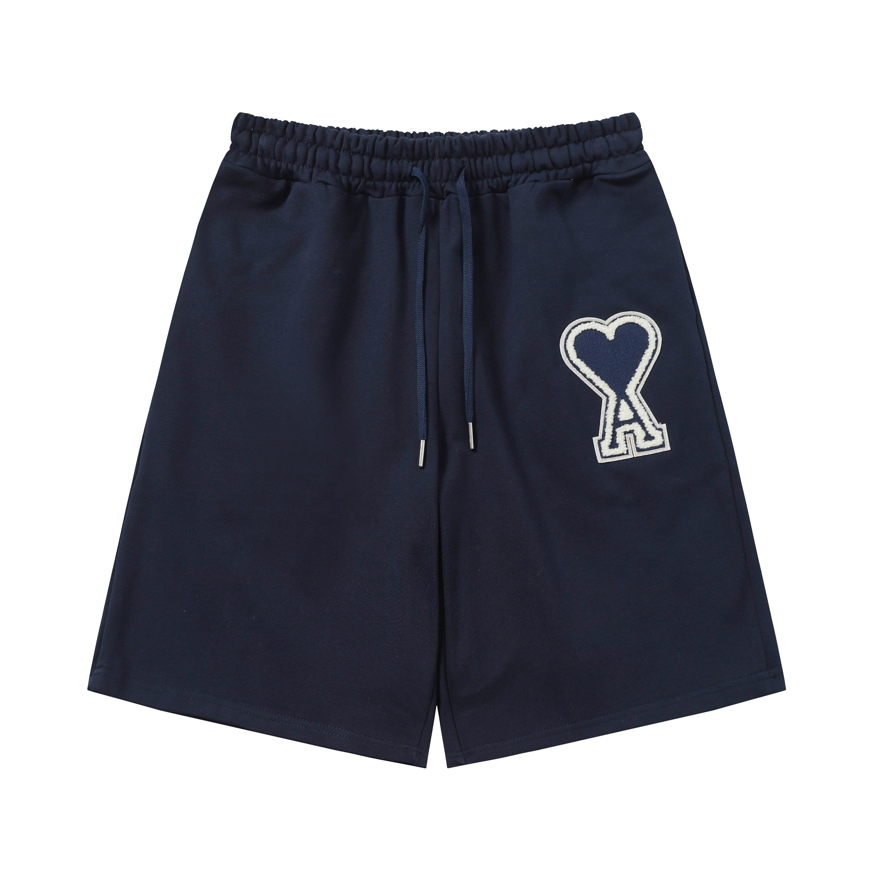 AMI PARIS Classic Embroidered Heart Logo Shorts