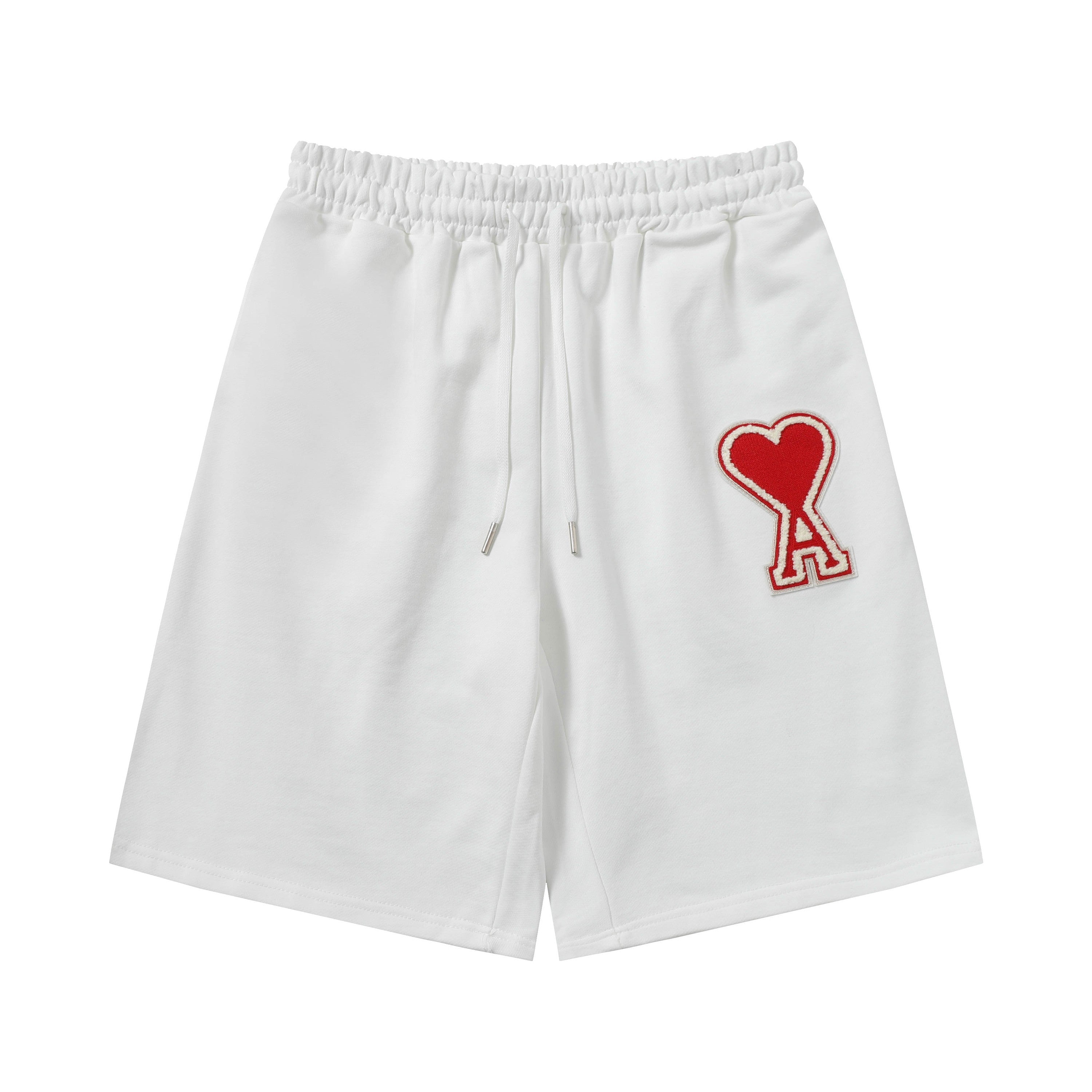 AMI PARIS Classic Embroidered Heart Logo Shorts