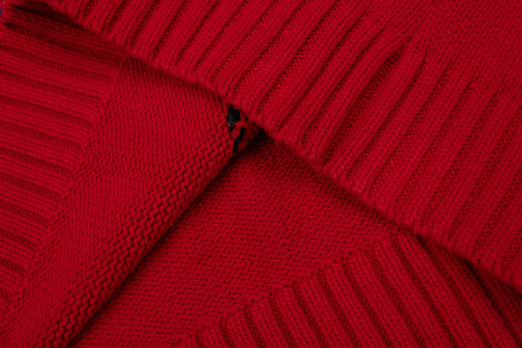 AMI PARIS Jacquard Heart Crewneck Sweater