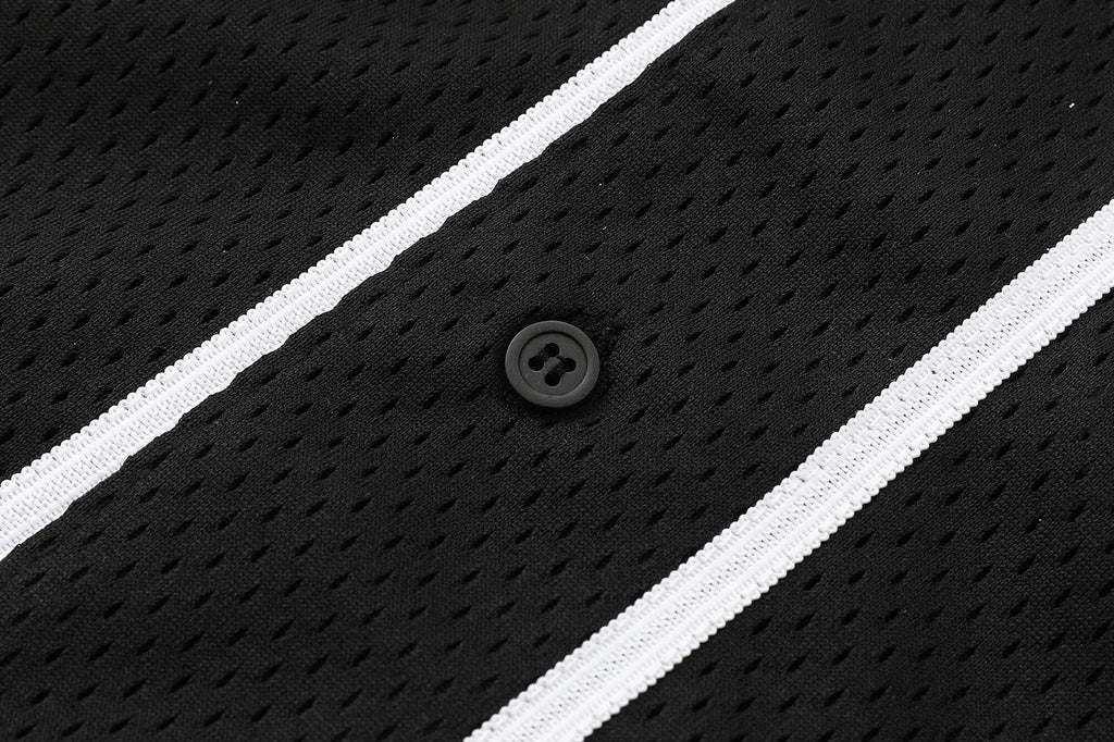 Gothic Sanskrit Twill Appliqué Mesh Baseball Jersey