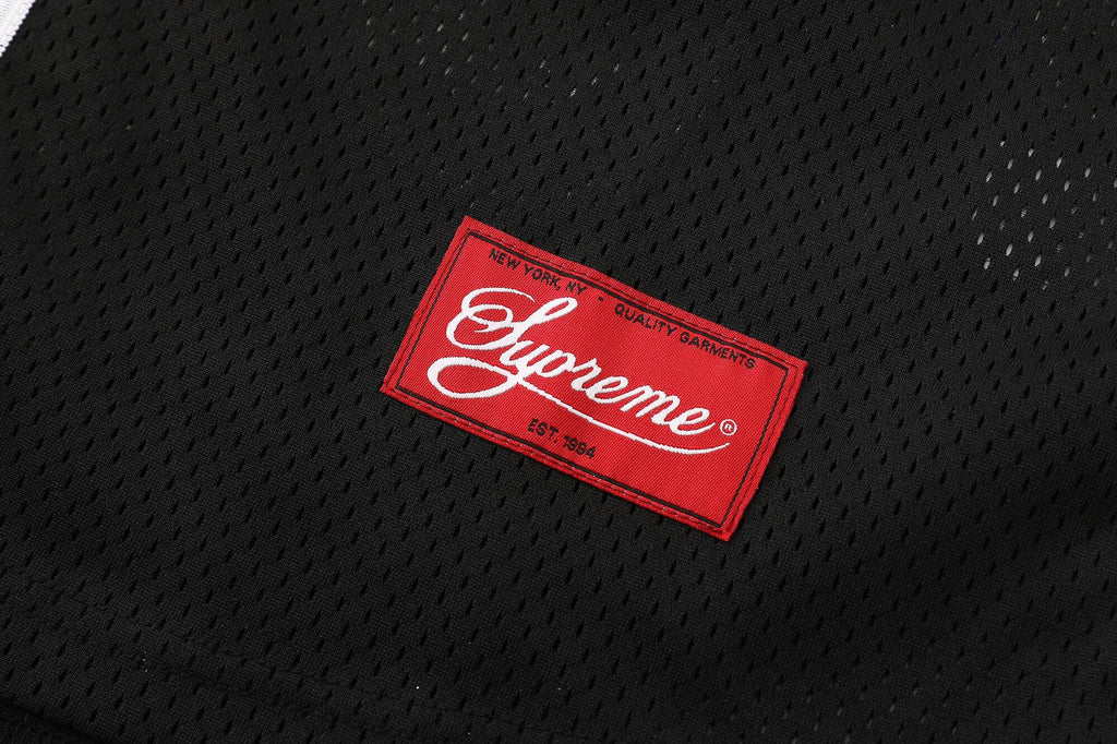 Gothic Sanskrit Twill Appliqué Mesh Baseball Jersey