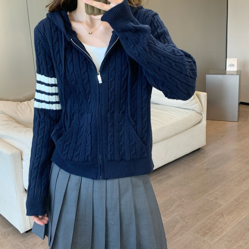  Ribbon knitted cardigan????????  TREND