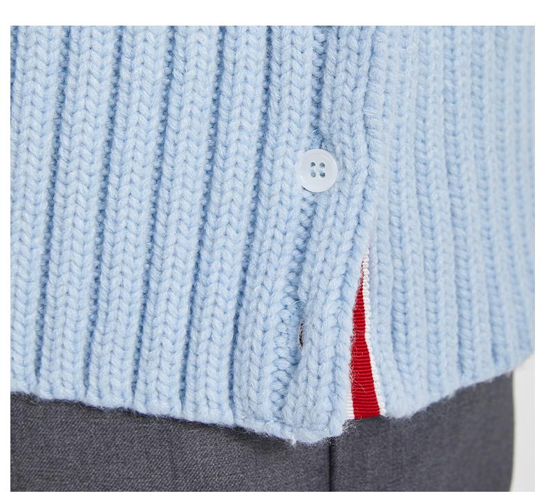 Classic Striped Cable Sweater Jacket  TREND