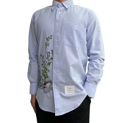 2025SS   Embroidered Oxford Shirt  TREND