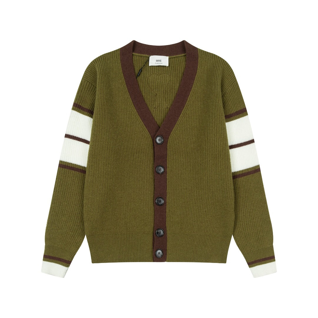 AMI PARIS V-Neck Knit Sweater