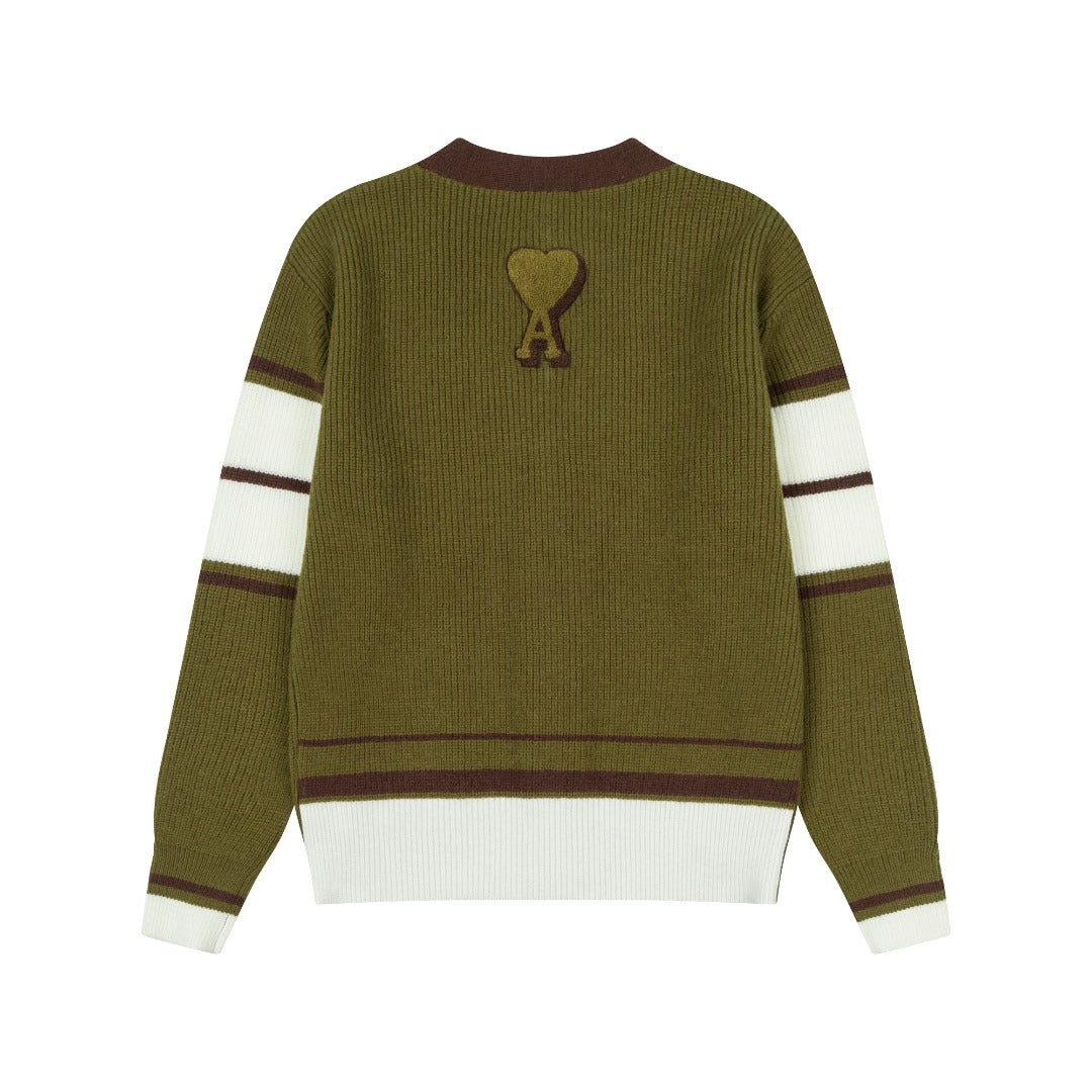 AMI PARIS V-Neck Knit Sweater