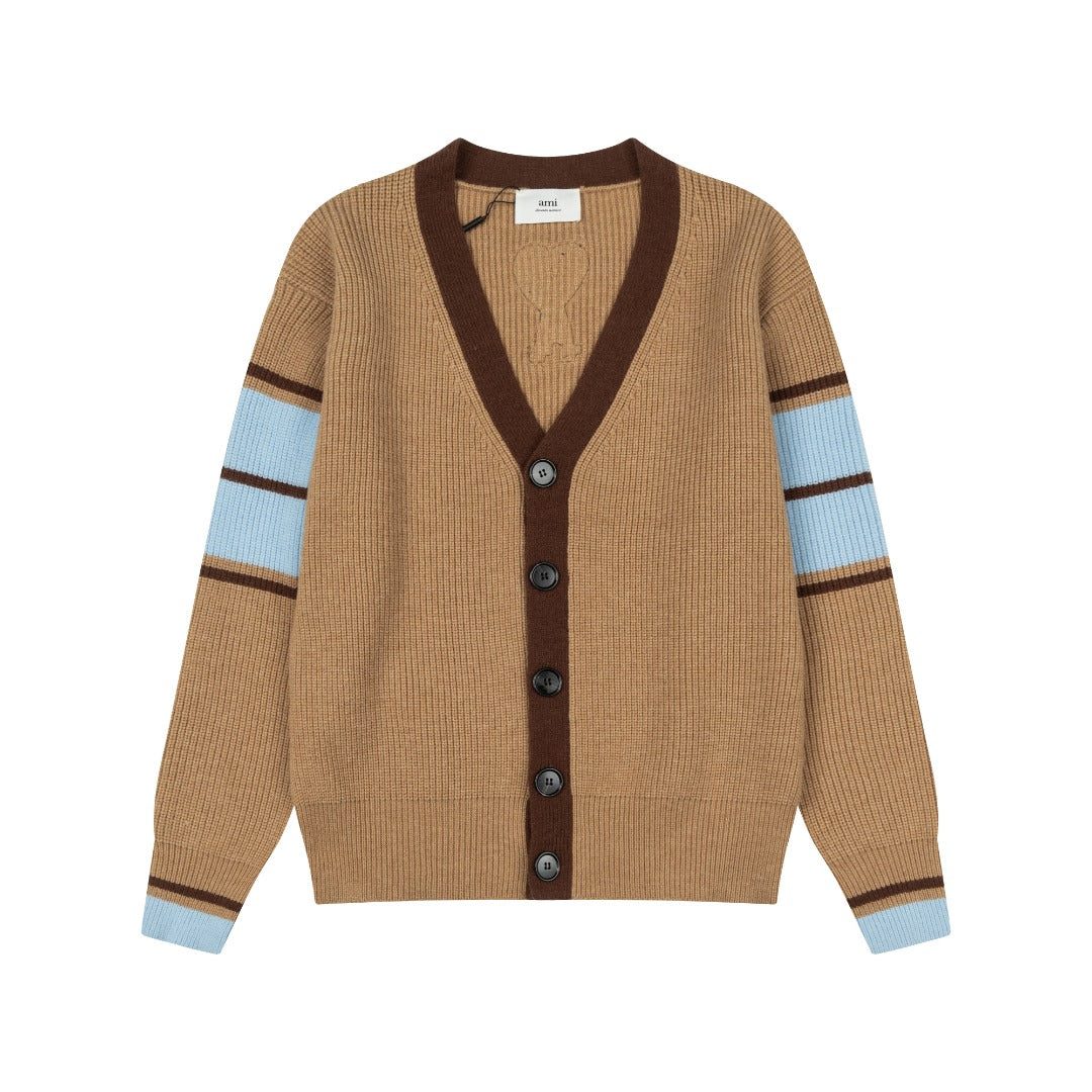 AMI PARIS V-Neck Knit Sweater