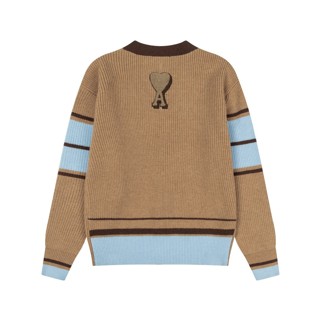 AMI PARIS V-Neck Knit Sweater