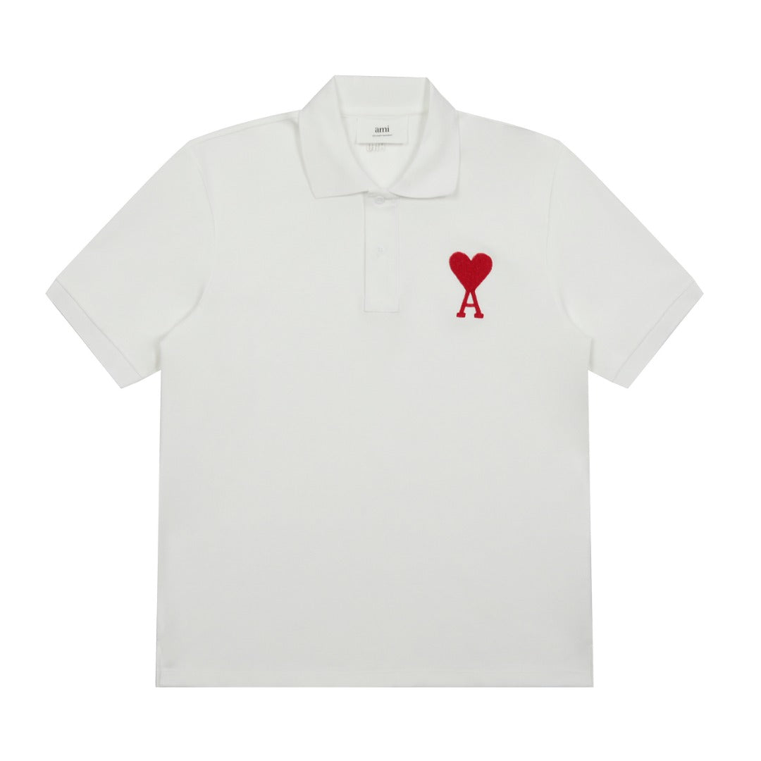 3D Heart Embroidery Polo Shirt ¨C Unisex