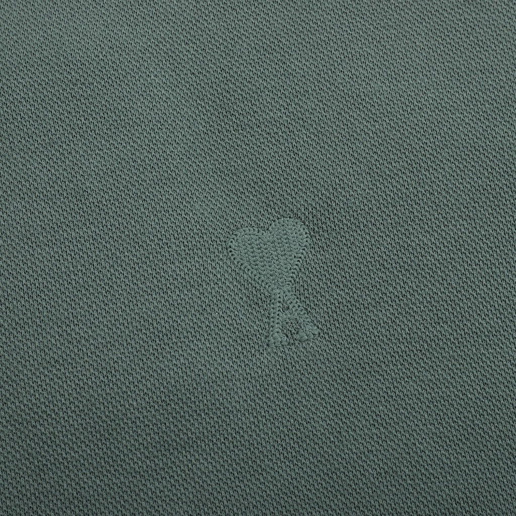 AMI PARIS Heart Embroidery Long-Sleeve Polo Shirt ¨C 5 Colors