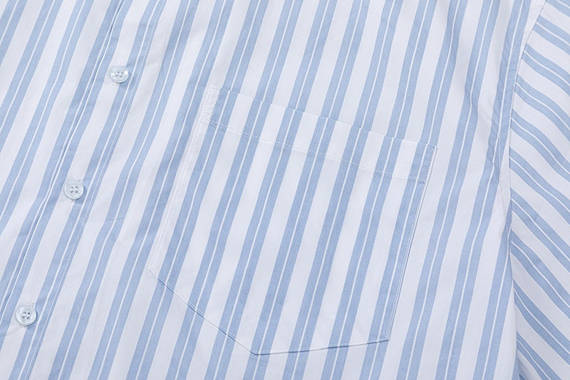 AMI Paris Unisex Short-Sleeve Striped Shirt