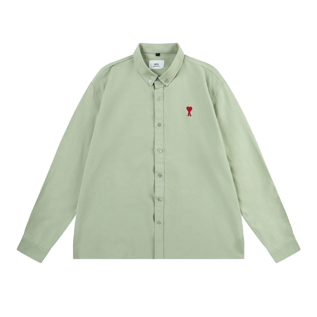 AMI PARIS Unisex Classic Heart Long-Sleeve Shirt