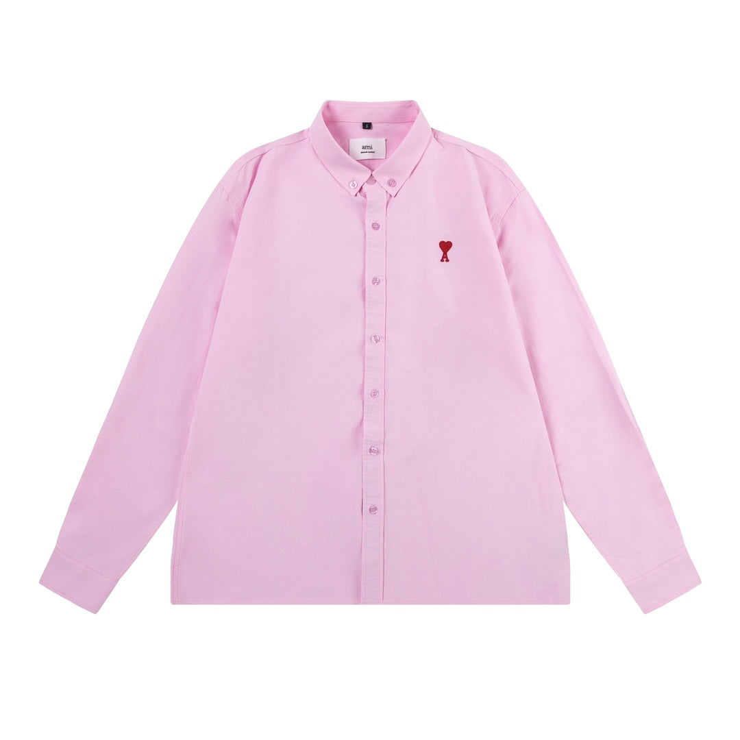 AMI PARIS Unisex Classic Heart Long-Sleeve Shirt