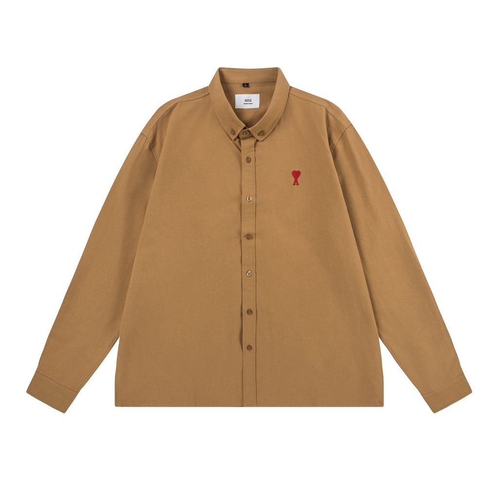 AMI PARIS Unisex Classic Heart Long-Sleeve Shirt