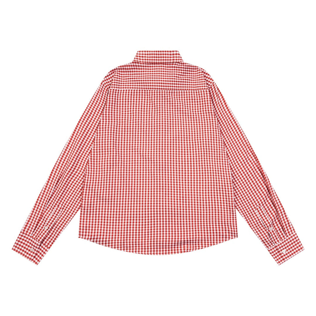 AMI PARIS Unisex Plaid Long-Sleeve Shirt