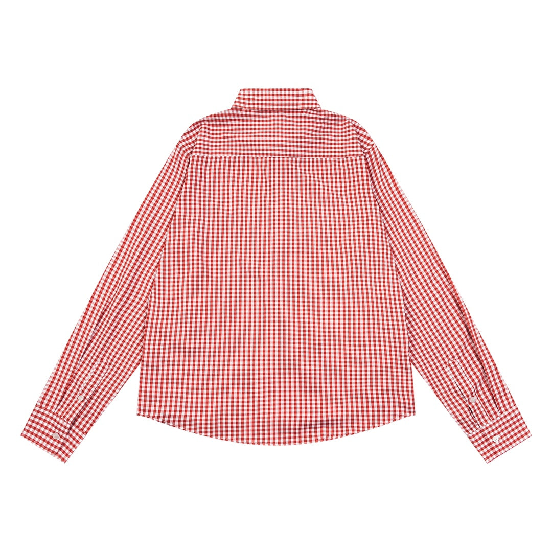 AMI PARIS Unisex Plaid Long-Sleeve Shirt