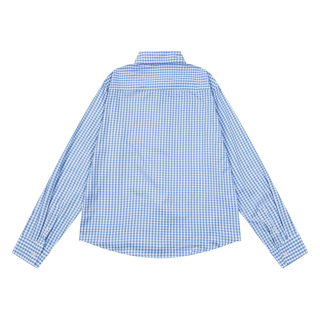 AMI PARIS Unisex Plaid Long-Sleeve Shirt
