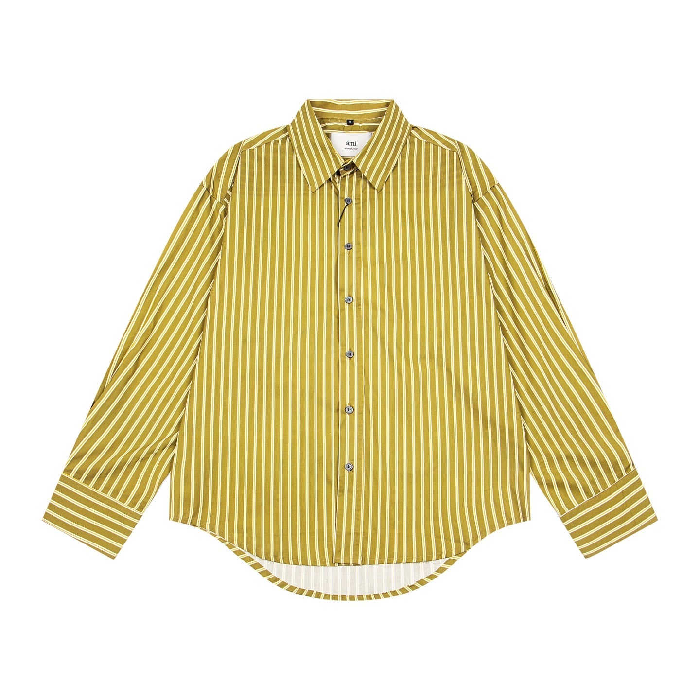 AMI PARIS Unisex Vertical Striped Long-Sleeve Shirt