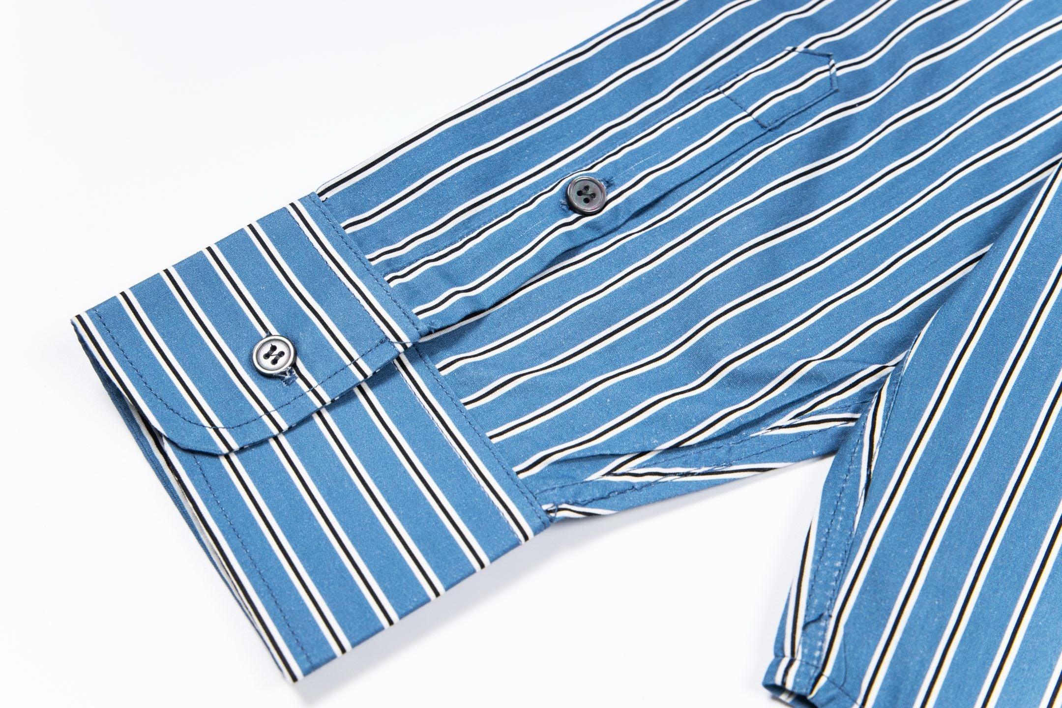 AMI PARIS Unisex Vertical Striped Long-Sleeve Shirt