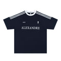 AMI PARIS Raglan Short-Sleeve T-Shirt ¨C Navy Blue, White & Black