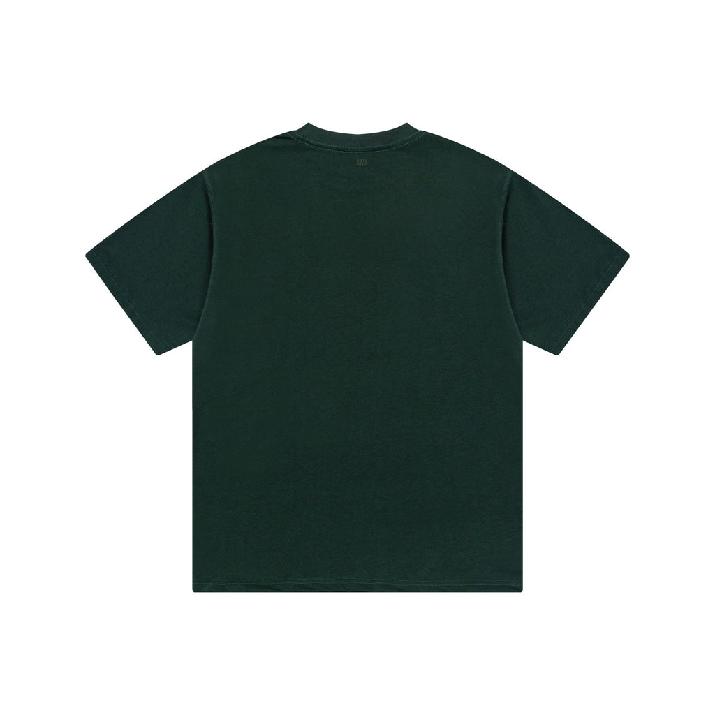 AMI PARIS Unisex T-Shirt ¨C Green & Apricot