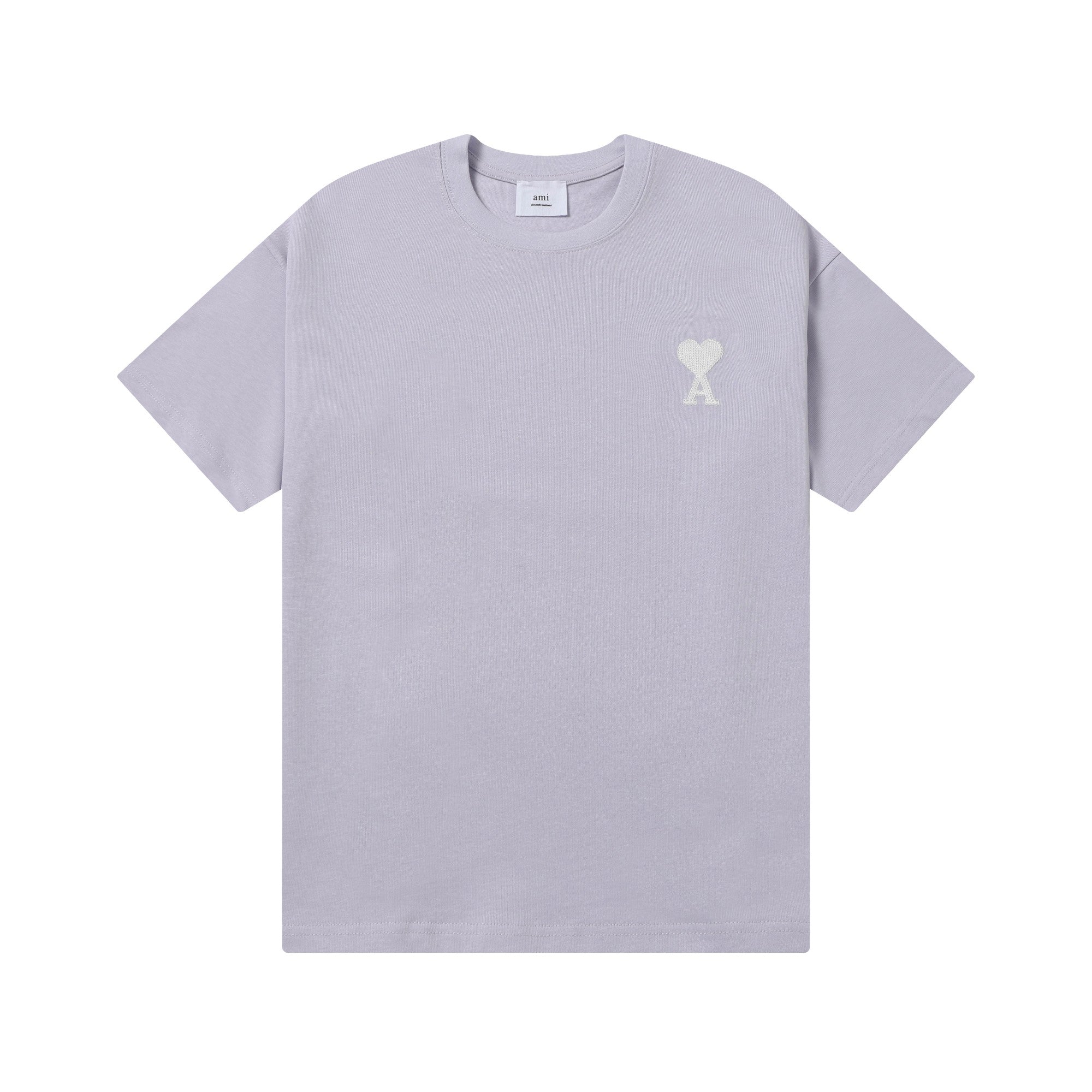 AMI PARIS White Heart Embroidered T-Shirt