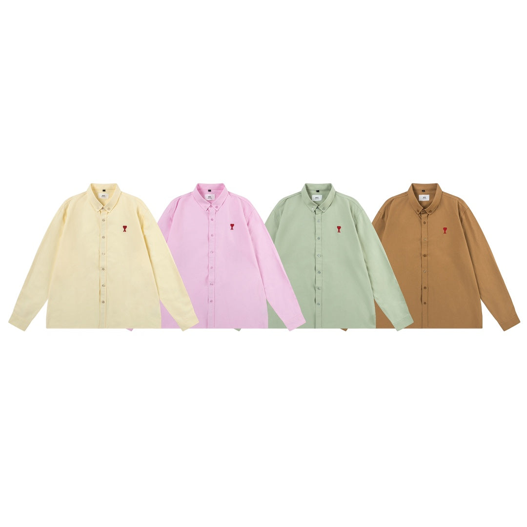 AMI PARIS Unisex Classic Heart Long-Sleeve Shirt