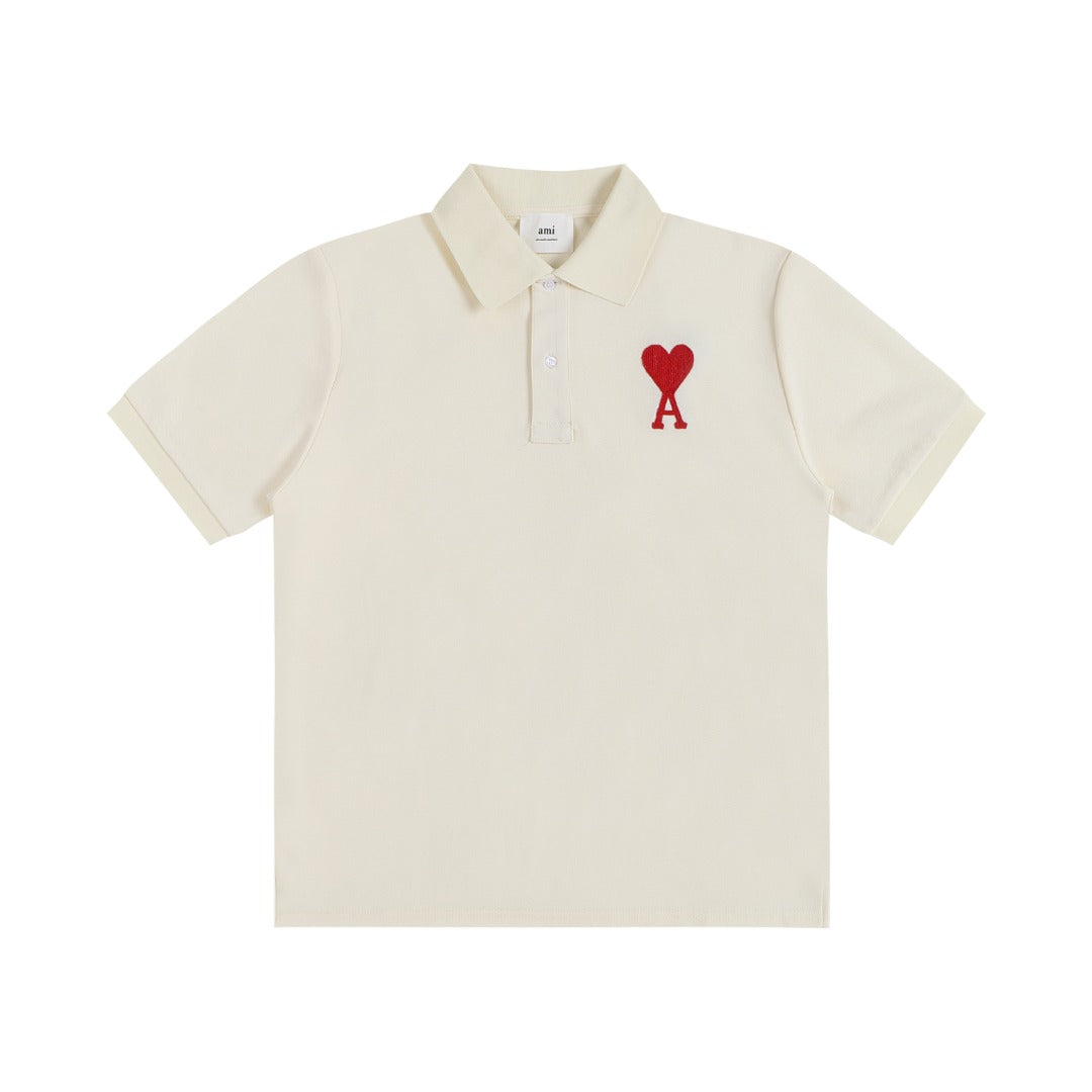 3D Heart Embroidery Polo Shirt ¨C Unisex