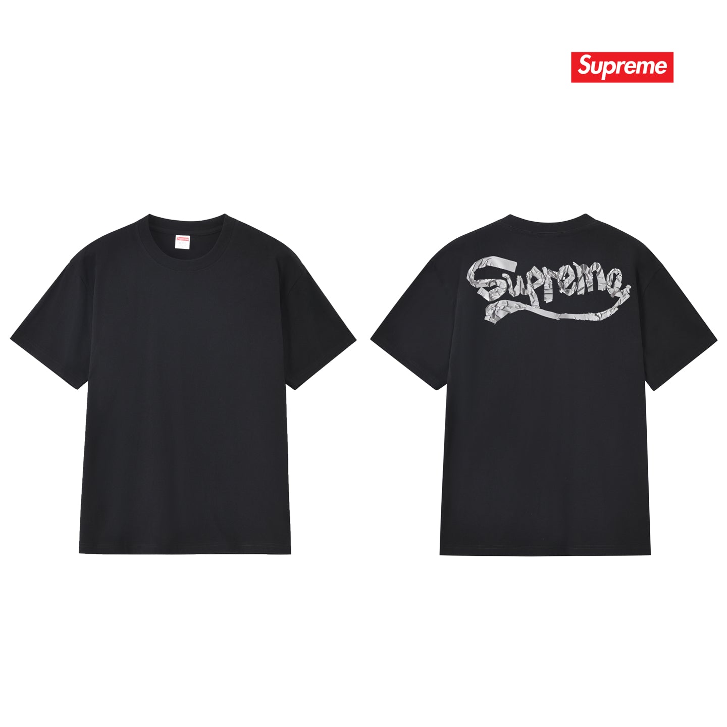 Back Logo Print Unisex Crew Neck T-Shirt