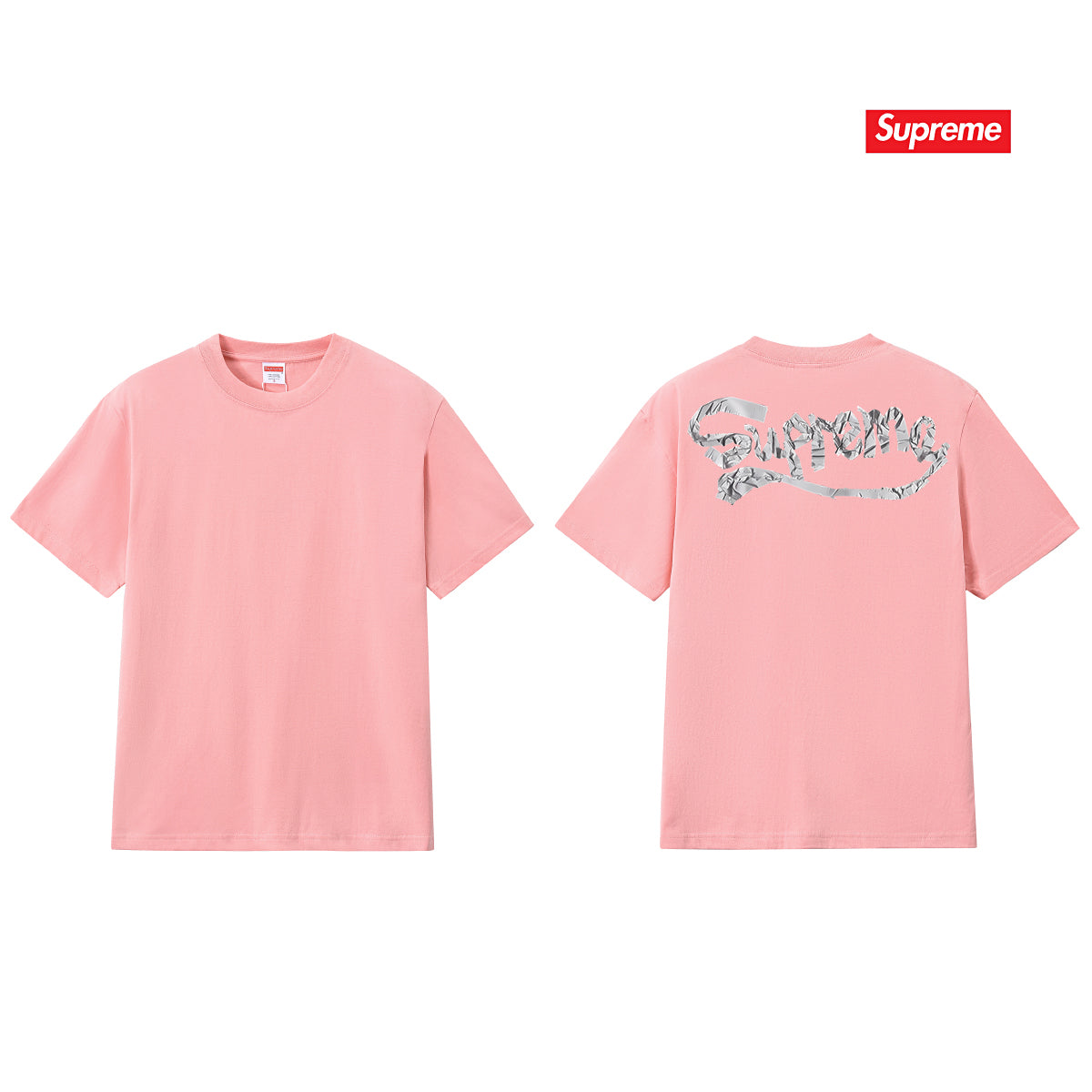 Back Logo Print Unisex Crew Neck T-Shirt