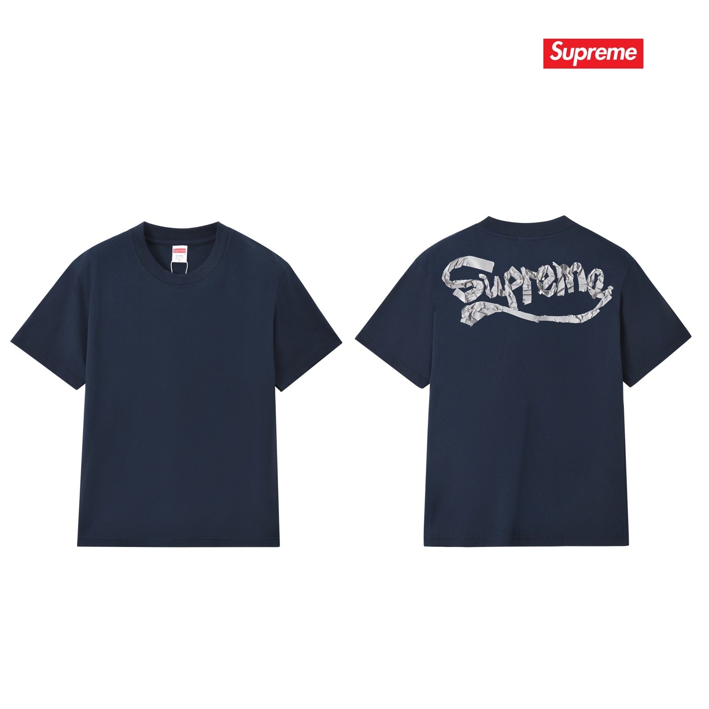 Back Logo Print Unisex Crew Neck T-Shirt