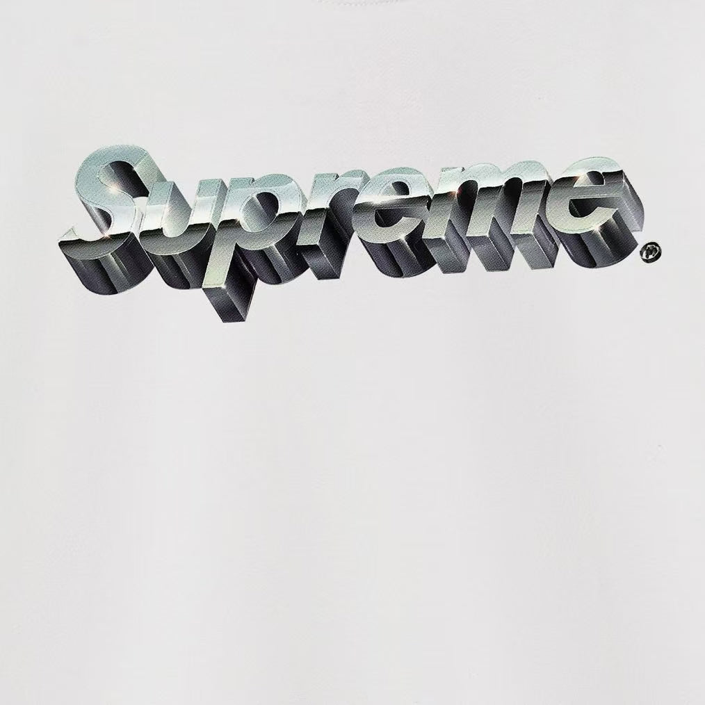 3D Logo Print Crew Neck Sweatshirt