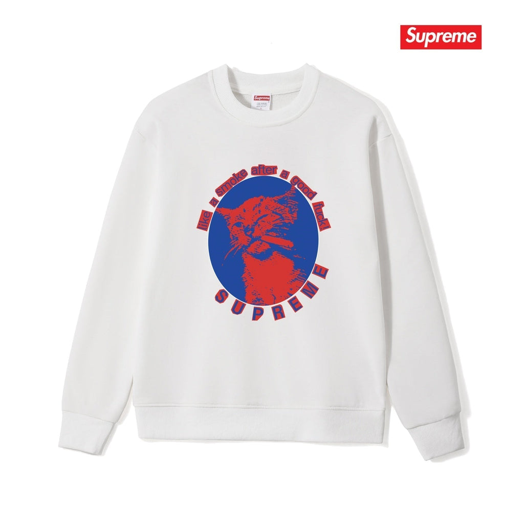 Kitten Graphic Crew Neck Sweatshirt THOM TREND