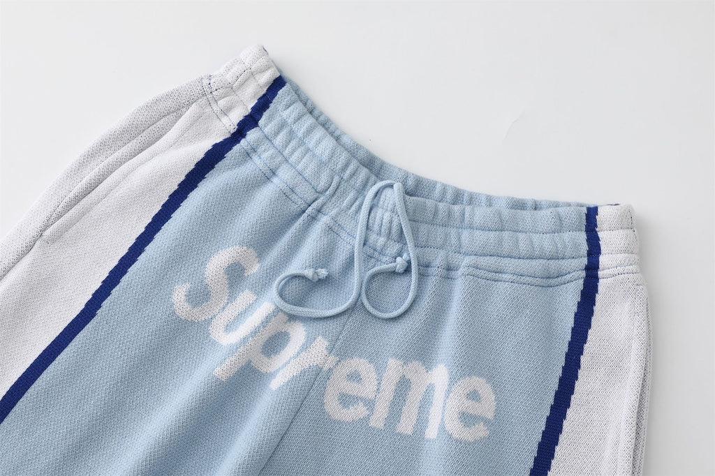 Knit Spliced American Shorts ¨C Unisex Light Luxury Station