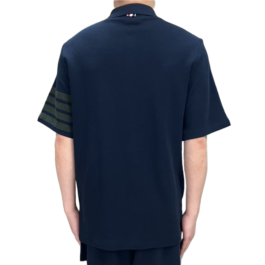 Mens Honeycomb Piqu??¨¬| Lapel T-Shirt  TREND