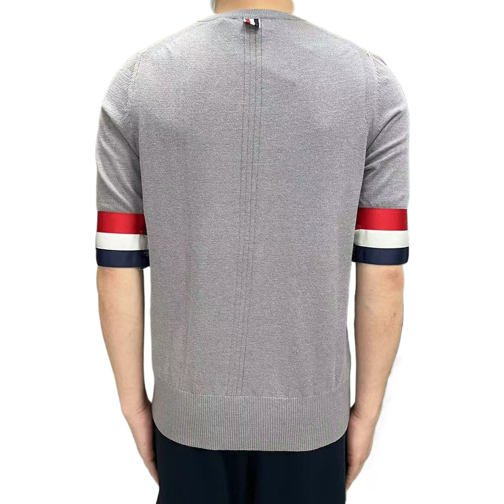 Red, white and blue cuffs T-shirt  TREND