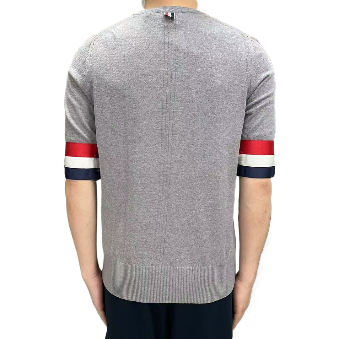 Red, white and blue cuffs T-shirt  TREND