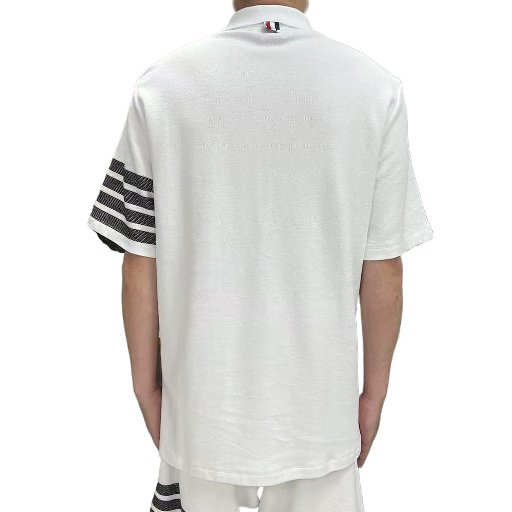 Mens Honeycomb Piqu??¨¬| Lapel T-Shirt  TREND