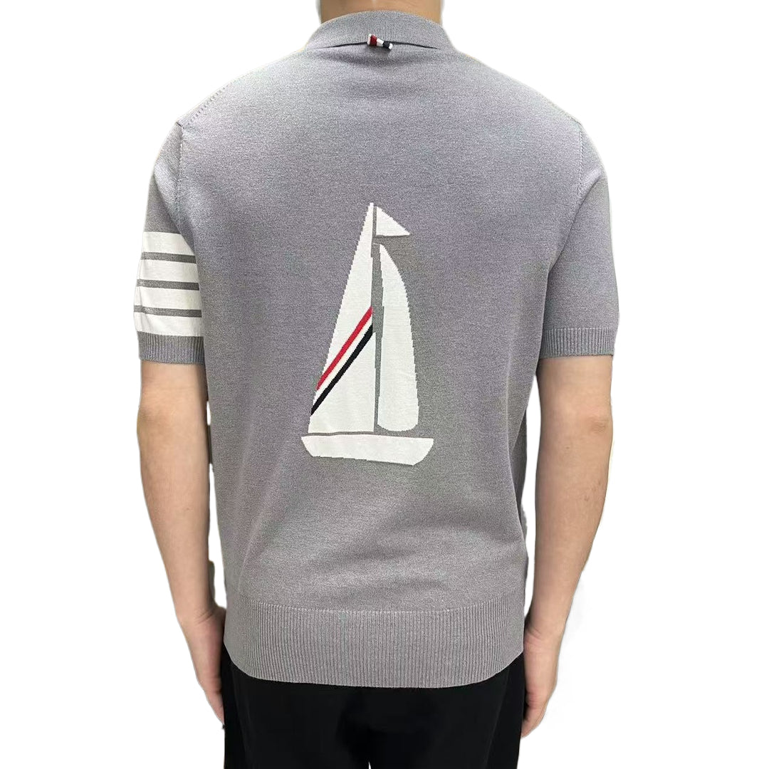 2025 SS  Mens sailboat embroidered POLO short sleeve  TREND
