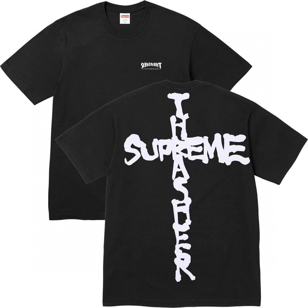 Back Logo Print Unisex Crew Neck T-Shirt