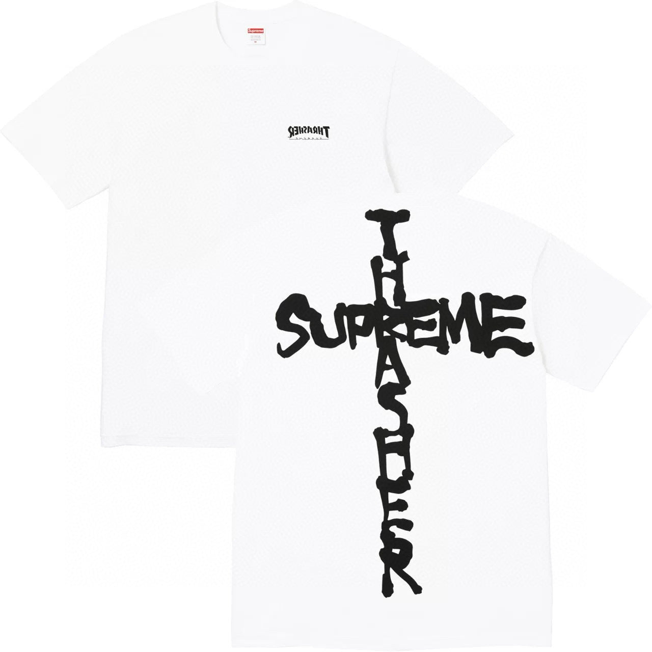 Back Logo Print Unisex Crew Neck T-Shirt