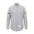 Classic Four-Bar Striped Dress Shirt - 100% Cotton Made in Japan